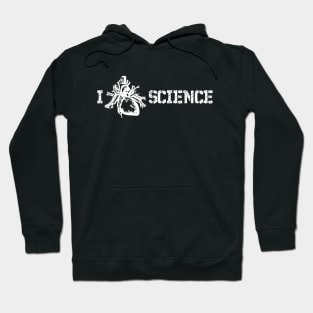 I Love Science Heart Hoodie